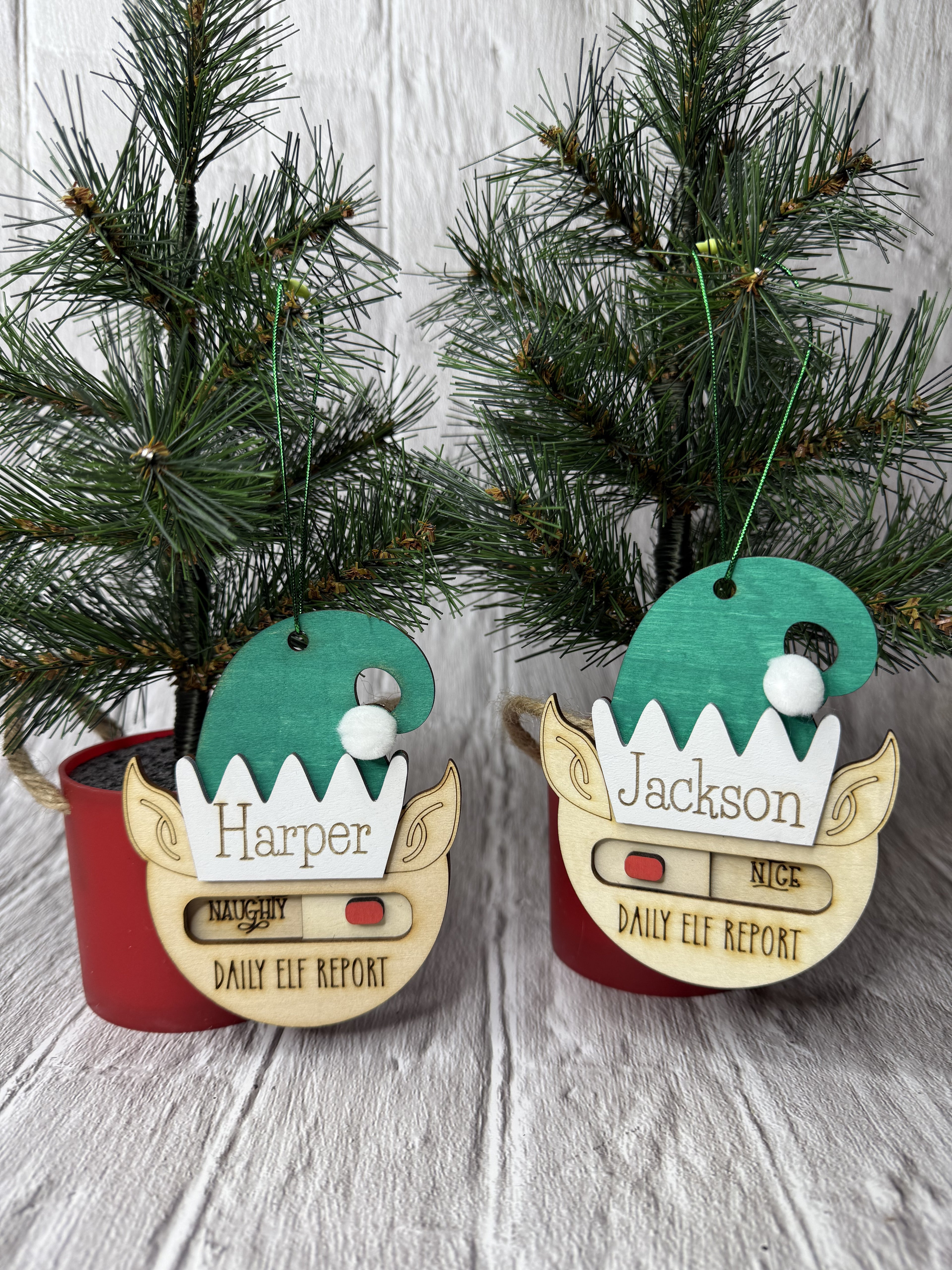 Naughty or Nice Elf Ornament