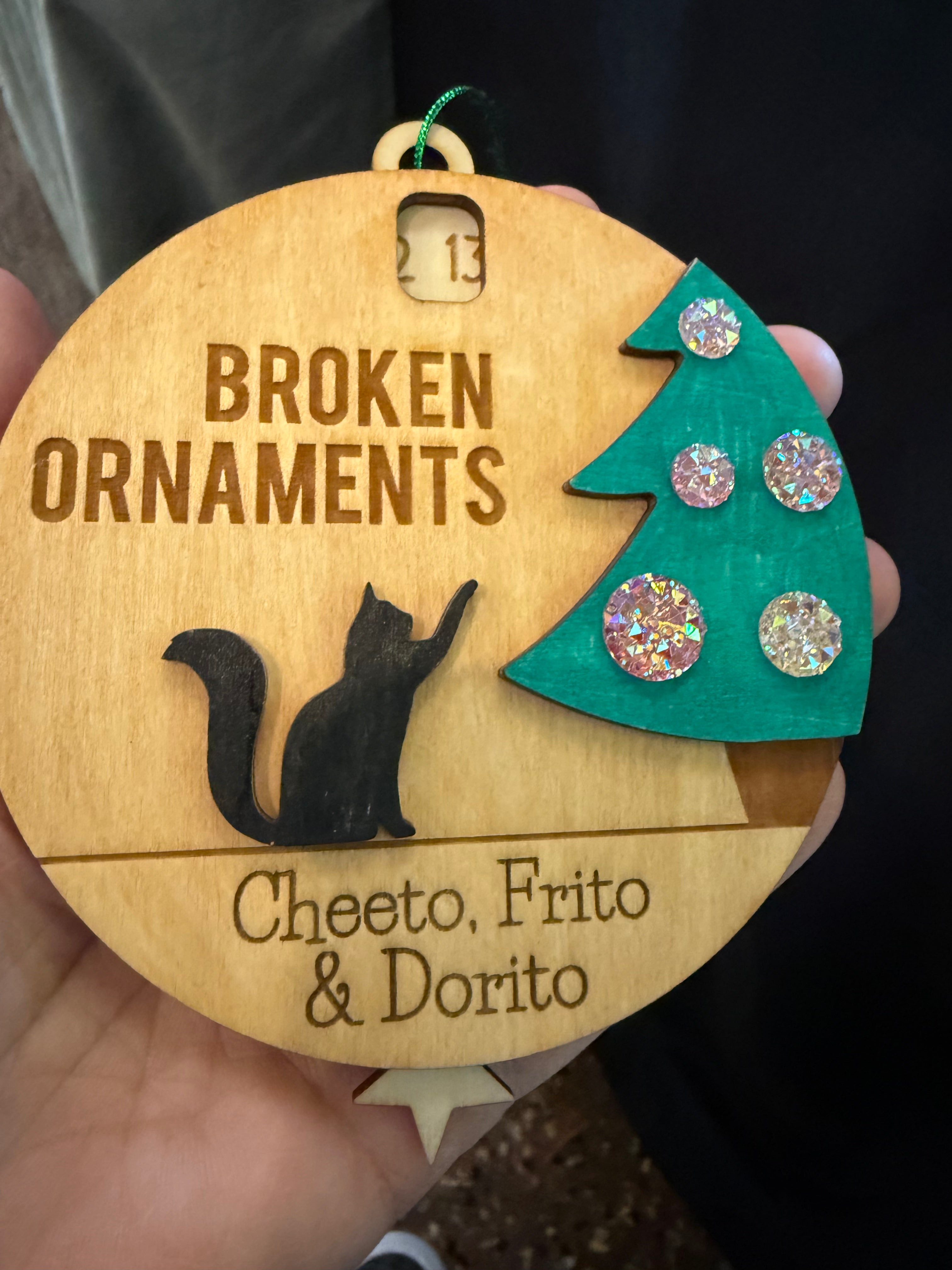 Cat Christmas Countdown Ornament