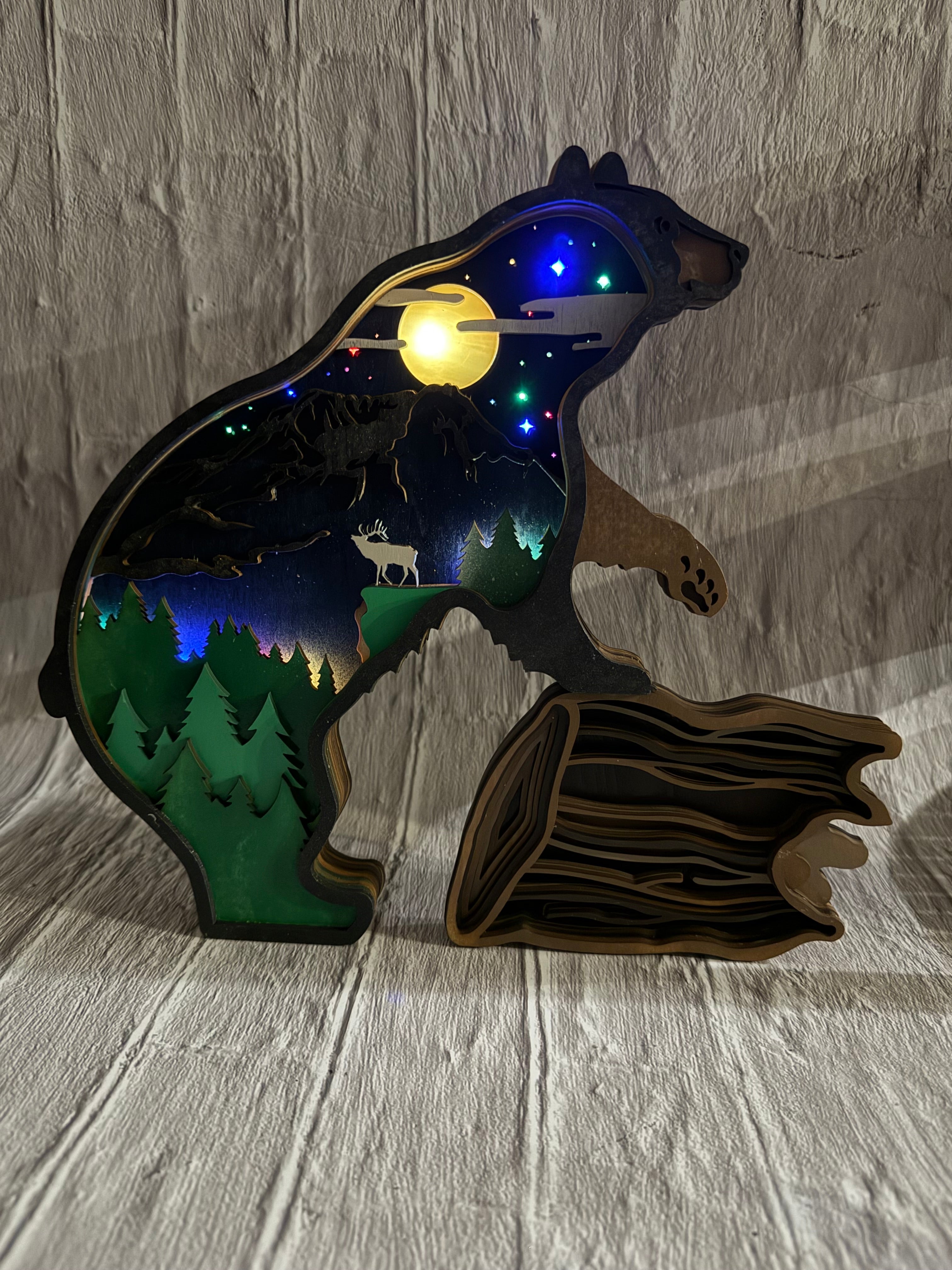 9 Layer Bear with lights